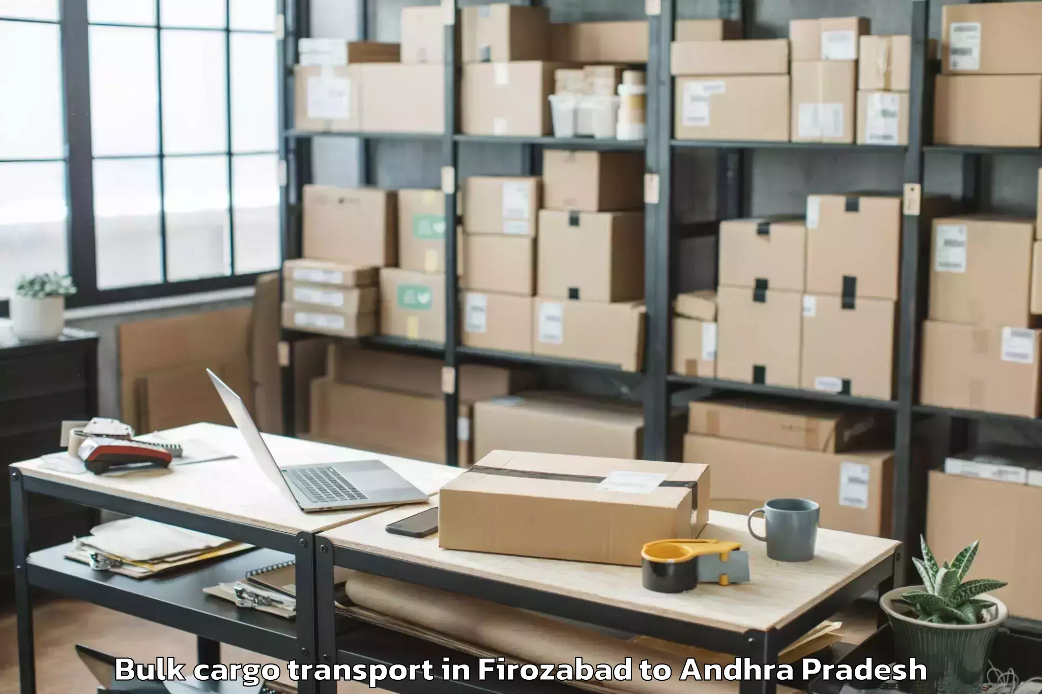 Hassle-Free Firozabad to Podili Bulk Cargo Transport